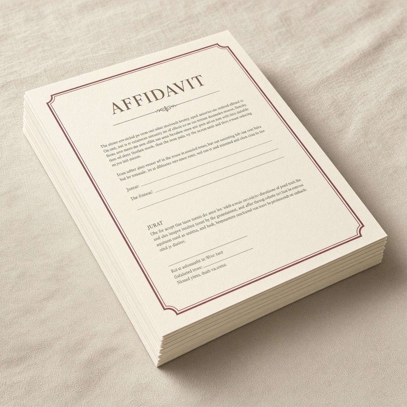 Affidavit / jurat certificate pads