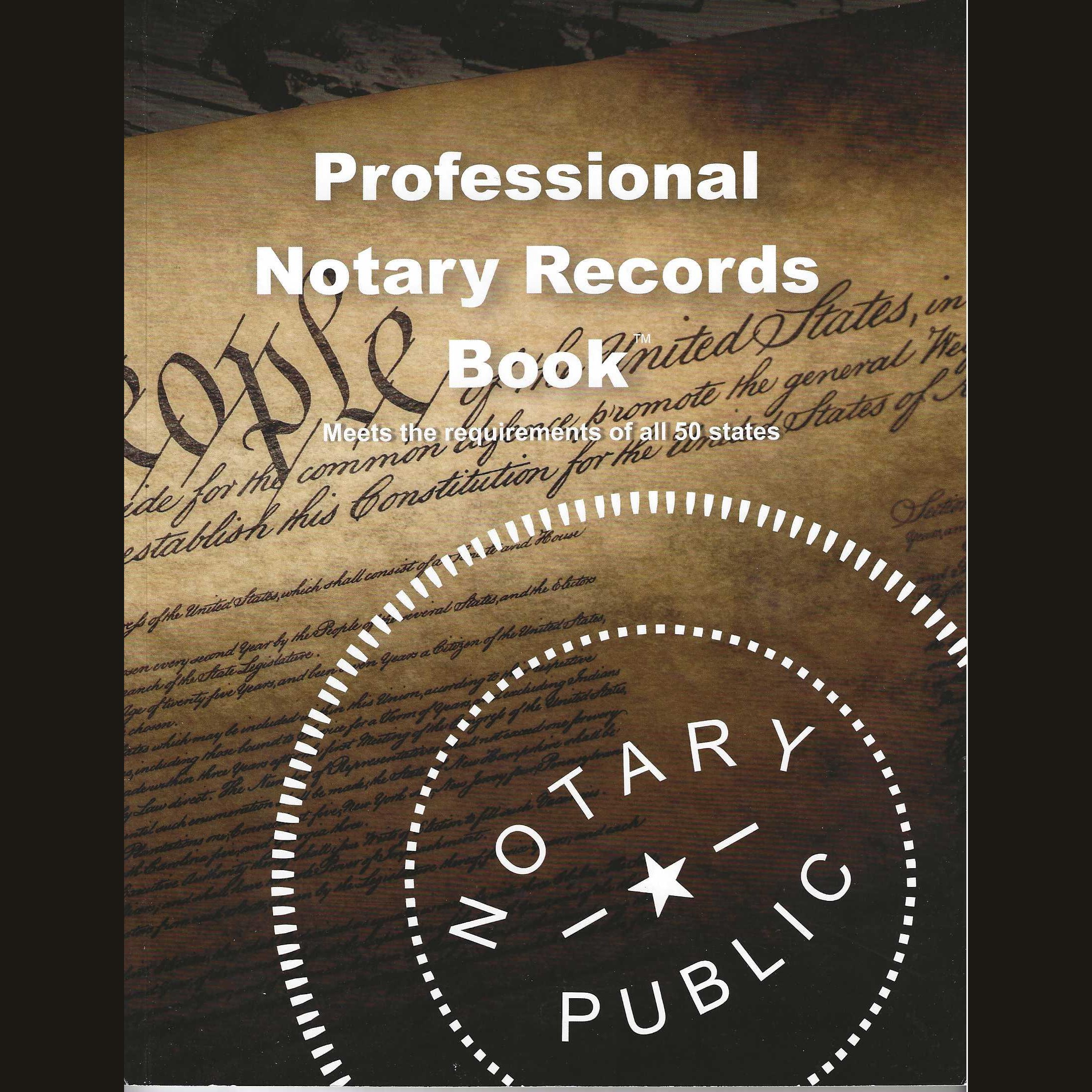 Professional Notary Records Book (journal / log)